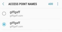 giffgaff internet and data connection